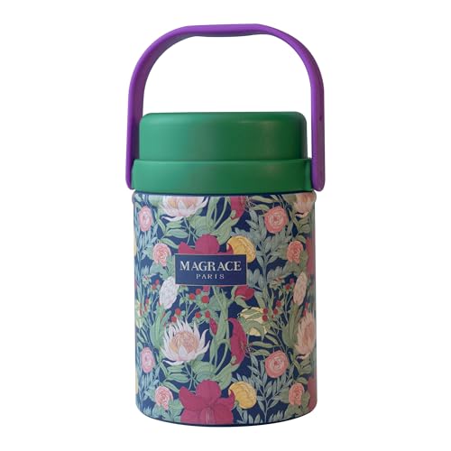 MAGRACE Vacuum Insulated Food Jar, Boho Floral Printed