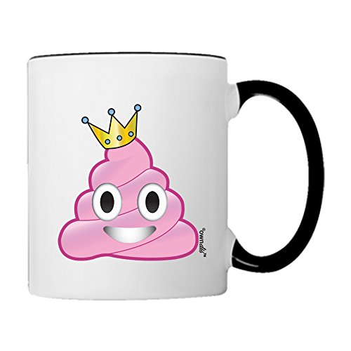 owndis Mug Poo Poop Princess Face Text Image Coffee Mug-0003-Black