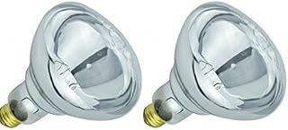 Pack of 2 BR40/250/E26 Heat Lamp 250-Watt BR40 Clear Flood Reflector Mediume Base