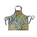 FANTAZIO Fantasio Schürze mit Van Gogh Baum-Wurzeln, Unisex, Schürze mit 2 geräumigen Taschen, maschinenwaschbar für Küche, Basteln, Grillen, Zeichnen