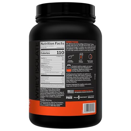 Image of Rule 1 Proteins R1 Protein Whey Isolate, Fruity Cereal, 22 Servings | 25g of Protein from Whey Isolates and Hydrolysate isolates for Workout Recovery and anytime use