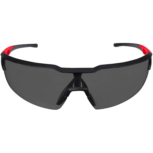 Milwaukee Anti-Fog Safety Glasses Tinted Lens Black/Red Frame 1 pc. - Case of: 1;