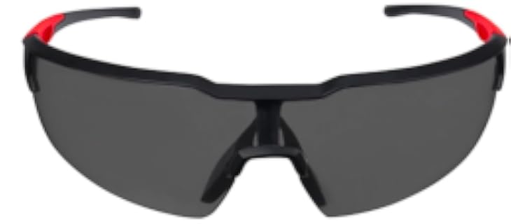 Milwaukee Anteojos de seguridad antiniebla con lentes tintados, marco negro/rojo 1 pz. - Estuche de: 1;
