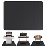 Under Grill Mats for Outdoor Grill (48 x 30 inch) Double-Sided Fireproof Mat for Under Fire Pit Mat the Perfect Grill Matt for Outdoor Grill Deck Protector and BBQ Matt for Under Grill Mat for Deck