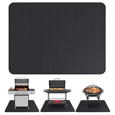 Under Grill Mats for Outdoor Grill (48 x 30 inch) Double-Sided Mat for Under Fire Pit Mat the Perfect Grill Matt for Outdoor Grill Deck Protector and BBQ Matt for Under Grill Mat for Deck