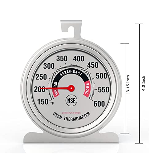 Efeng TH019 Large In Oven Thermometer For Electric Or Gas Oven (2 Packs) -Large Hook Baking Thermometer,Cooking Thermometer With Nsf Quality & Non Fading Color Dial Oven Safe After Long Time Cooking thumb #1