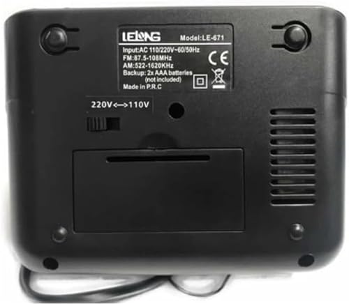 Relógio Despertador Digital Elétrico de Mesa com Rádio AM/FM 671 – Estilo e Funcionalidade