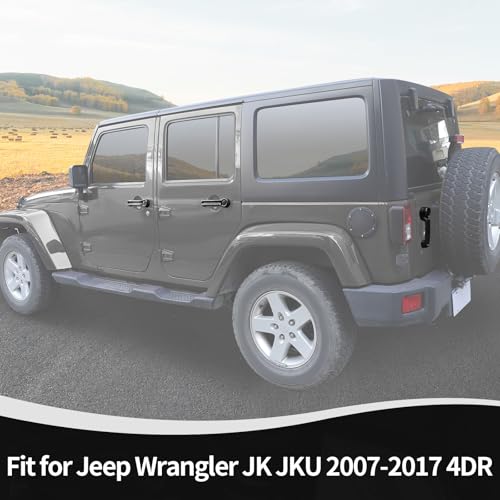 JOSHELA for Jeep JK Door Handle Cover Trim Black for Jeep Wrangler JK 4DR 2007-2017 Black Exterior Accessories 5pcs by JOSHELA - Used condition - Image 4