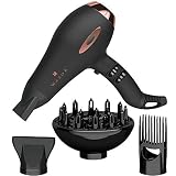 Wazor Hair Dryer Gift Set,Professional Salon Negative Ionic Blow Dryer 1875W Fast drying with Diffus