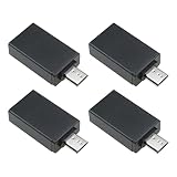 4Pcs Micro to USB 3.0 Female OTG Adapter Compatible with Huawei Compatible with Samsung Aluminum All