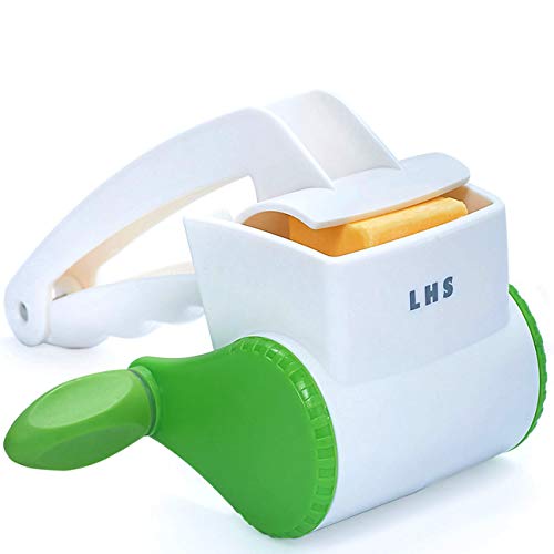 LHS Rotary Cheese Graters for Kitchen, Manual Hand Crank Handheld Cheese Cutter