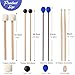 Marimba Mallets,4 Pairs (Felt, Rubber, Marimba, 5A) Drum Mallets Kit, Percussion Instrument Beginner Accessories for Bass Drum,Steel Drum,Cymbals,Glockenspiel