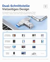ORICO Dual Drive USB-C & A Stick 256GB, 400 MB/s Lesen,USB SSD – Ansicht 3