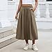 Women's High Waist Baggy Trousers Lightweight Wide Leg Straight Pant Casual Comfy 2026 Fashion Pants with Pocketes Brown