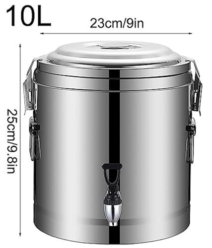 Dispensador de bebidas calientes con grifo, urna de café y té de 5 galones para catering, fiestas, eventos, acero inoxidable duradero, fácil de usar
