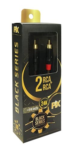 CABO RCA BLACK SERIES - 2 + 2 RCA 100% COBRE - 1.20M, PIX, 018-0429