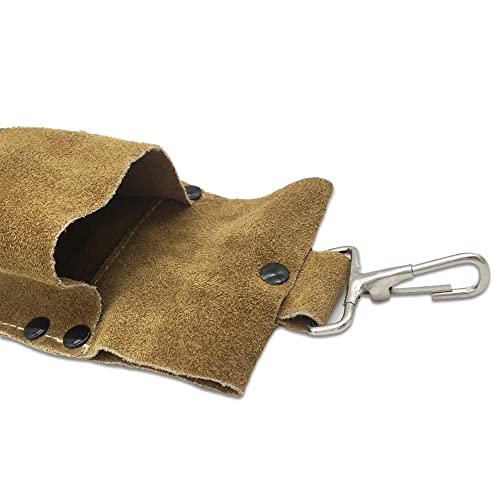 Fox Alloy 100% Leather Arc Welding Rod Bag Electrode Holder Heat Flame Resistant Hardware Tool Waist Bag Storage Can for Stick Welding Container - Thumbnail 4