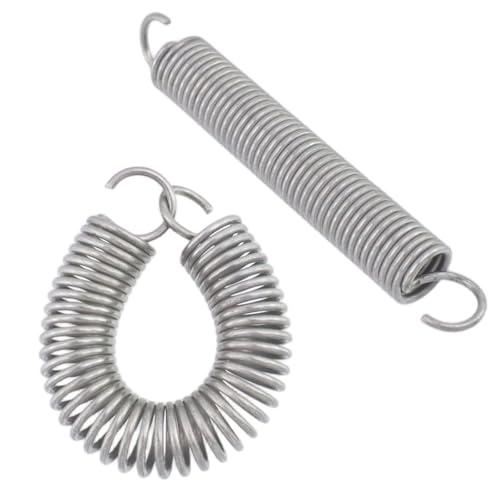 Image of Mcredy 6 Pcs Extension Spring Assortment Kit Stainless Steel 2.76 inch Small Compression Springs with Dual Hook Ends High Load Spring Hook for DIY Repair Mechanical Devices