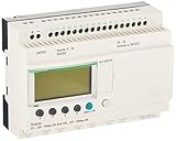 plc schneider 4 relé salidas Schneider Electric SR3B261BD Relé Zelio II M 16E/10R 24CC Reloj, Pantalla