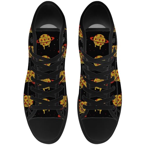 Pizza Shoes for Men Women Funny Food High Top Canvas Sneakers Lace Up Casual Walking Shoes Gifts for Dad Mom4