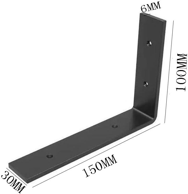 Folding Shelf Brackets,Fold Down Wall Mounted,L-Shaped Bracket, Triangle Support Bracket, Object Plate Fixed Iron Wall Hanging Tripod(Black,150MM)