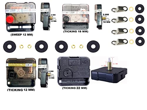 Image of YONOTA Combo of A Product of SONAM Quartz Sweep & Ticking Silent Movement Machine for Wall Clock Hands(4 Sets DIY) (Made in India 100%)
