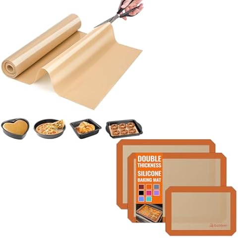 Silicone Baking Mat Roll + Silicone Baking Mat Cookie Sheet Cover
