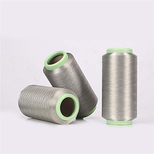 CEXTT Filamento de Fibra Plateado de Plata 40D de Fibra 100% Fibra Fibra DE Fibra DE Fibra DE Plata Personalizada (Size : 1000g)