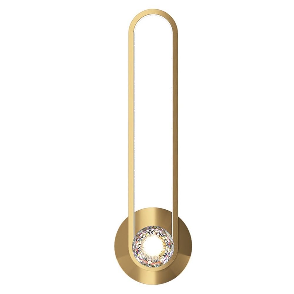 SMCCYYSD Creative Ring All Copper Wall Lamp Modern Led 3 Colour Dimmable Light Bedside Sconces With Acrylic Shade For Aisle Balcony Vanity T-155