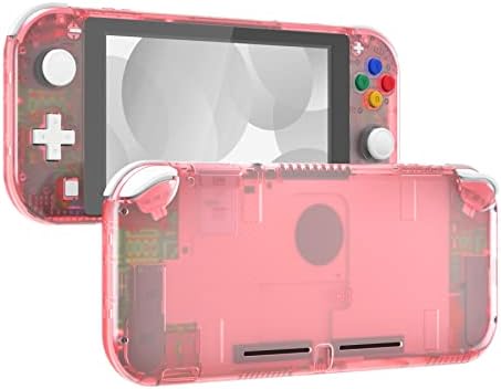 eXtremeRate Transparent Clear DIY Replacement Shell for Nintendo Switch Lite, NSL Handheld Controller Housing w/Screen Protector, Custom Case Cover for Nintendo Switch Lite