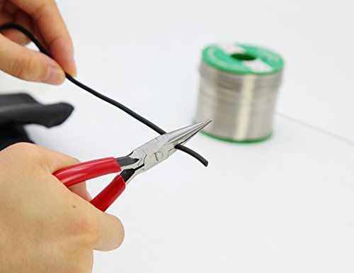 Whizzotech Long Nose Pliers Chromium Vanadium Steel With Mini Wire Cutting Tool 4-1/2 Inch #TOP4