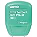 Amazon Brand - Solimo Extra Comfort Mint Dental Floss, 40 M (Pack of 6)