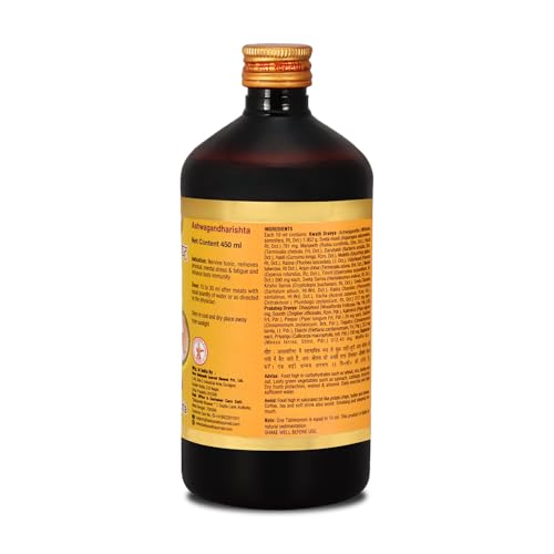 Image of BAIDYANATH AYURVED Ashwagandharishta | Helps Boost Immunity and Stress Buster | Useful for Natural Body Strength (450 ml) (Pack of 2), Liquid