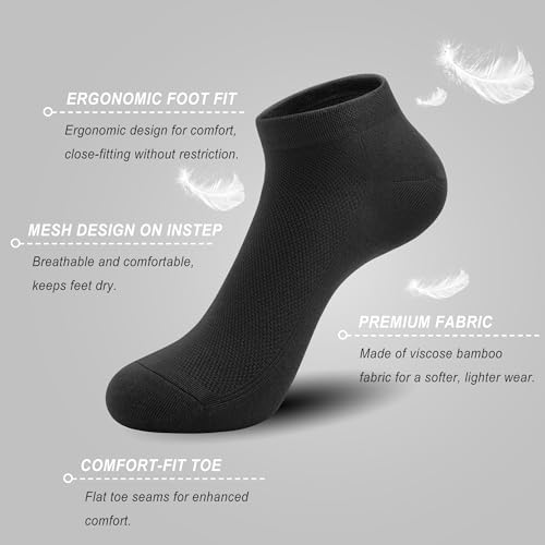Thin Ankle Viscose Bamboo Low Cut Socks for Women Breathable Wholesale Lightweight Socks Bulk Family Pack 50 Pairs3
