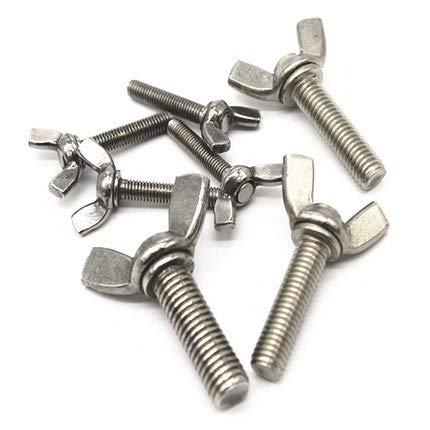 3PCS Thumb Screw M4 Butterfly Screws Wing Bolts Stainless Steel Bolt 8-35mm Length - (Thread Diameter: M4 x10mm)
