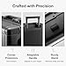 LEVEL8 Gibraltar Aluminum Zipperless Luggage 20 Inch, Hardside Carry on Suitcases with Wheels Tsa Lock, 8 Spinner Wheels, Dark Grey