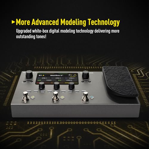 Image of SONICAKE QME-100 Matribox II Guitar Effect Pedal Multi-Effects Processor with Expression Pedal Guitar Bass Amp Modelling IR Cabinets Simulation FX Loop MIDI Stereo OTG USB Audio Interface