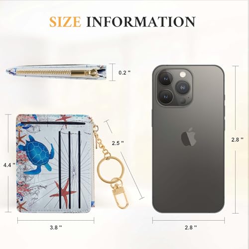 Image of Sodsay Card Case Slim Front Pocket Wallet for Women Credit Card Holder with Keychain | Slim, Front Pocket, Credit Card Holder, with Keychain