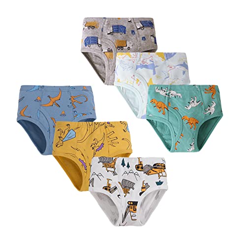 Feabtonbd 100% Cotton Boys Briefs Soft Comfortable Dinosaur Truck Toddler Underwear #TOP3