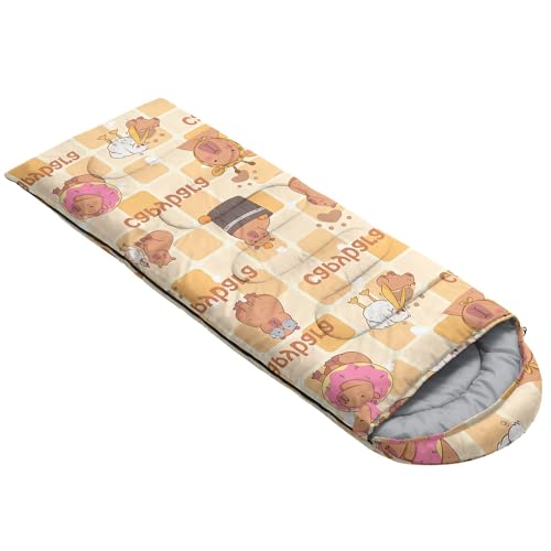 Bolsa de Dormir Infantil para Niños y Niñas, Estampado de Unicornio Azul, Ligera, Cálida, Portátil, Impermeable, Resistente al Frío para Camping y Senderismo miniatura 2