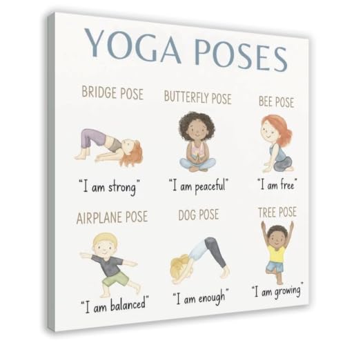 Canaliser l'énergie des enfants : poster sur toile yoga calme et rituels de classe