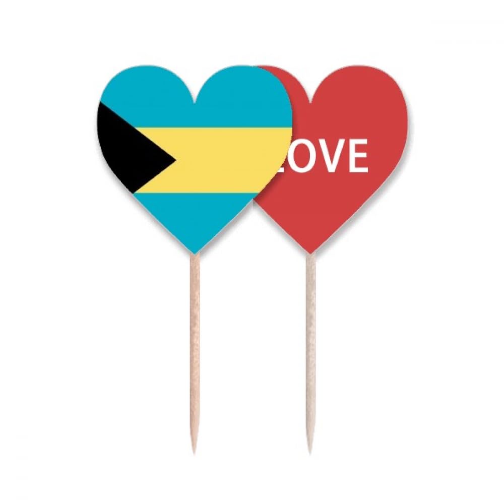 Drapeau Bahamas pour pique à cupcake et décoration de table lors d'un buffet créole