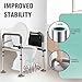 ProTraverse Adjustable Toilet Safety Frame with Handles - Foldable Bathroom Grab Bar for Elderly & Disabled, 350 lbs Capacity, Fits Any Toilet (Includes Tissue Holder & Storage Bag)