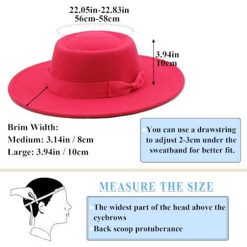 Sombrero Fedora Vintage de Ala Ancha con Moño miniatura 2