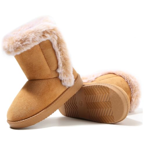 Image of Femizee Girls Boys Warm Winter Boots Kids Outdoor Snow Boots(Toddler /Little Kid)