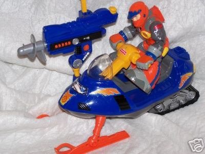 Rescue Heroes Bob Sled Arctic Tracker with Removeable Ice Drill, Snowmobile