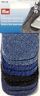 Assorted Cotton Jeans Patches, Heat-Applicable, by Prym Originals