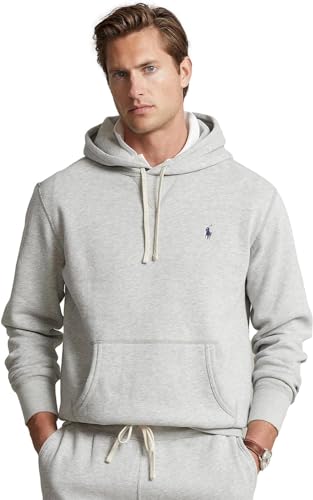 POLO RALPH LAUREN Mens Cabin Fleece Hoodied Sweatshirt (2XB, Grey)2