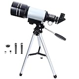 H20mm, H6mm 2 opciones ocular, lente barlow 3X, erector 1.5x y espejo lunar, longitud de focos de 300mm, diámetro objetivo de 70mm, lente erectora 1.5X, lente recubierta.