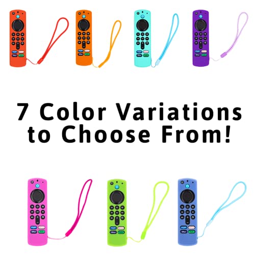 Remote Cover Protective Case Compatible With Firestick 3Rd Gen Fire Tv Stick 2021 4K Alexa Voice Remote Control Non Slip Silicone Shock Resistant Sleeve With Lanyard 1 Pack Purple #TOP3